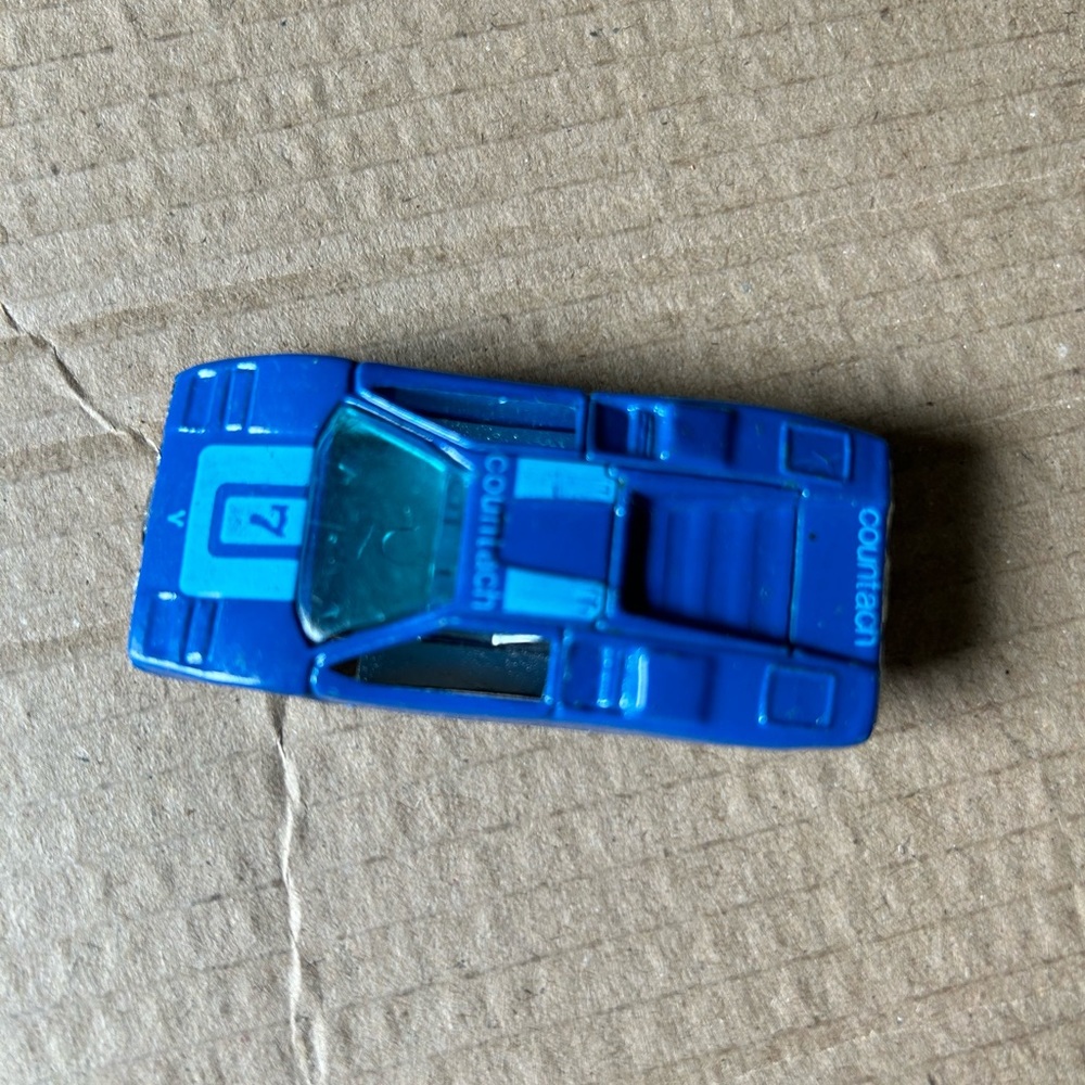 Vintage matchbox blue yellow car race car hot wheels